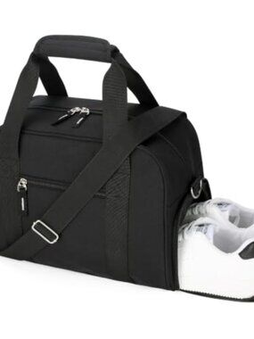 Small Gym Bag with Shoe Compartment Waterproof Duffel 14 inch